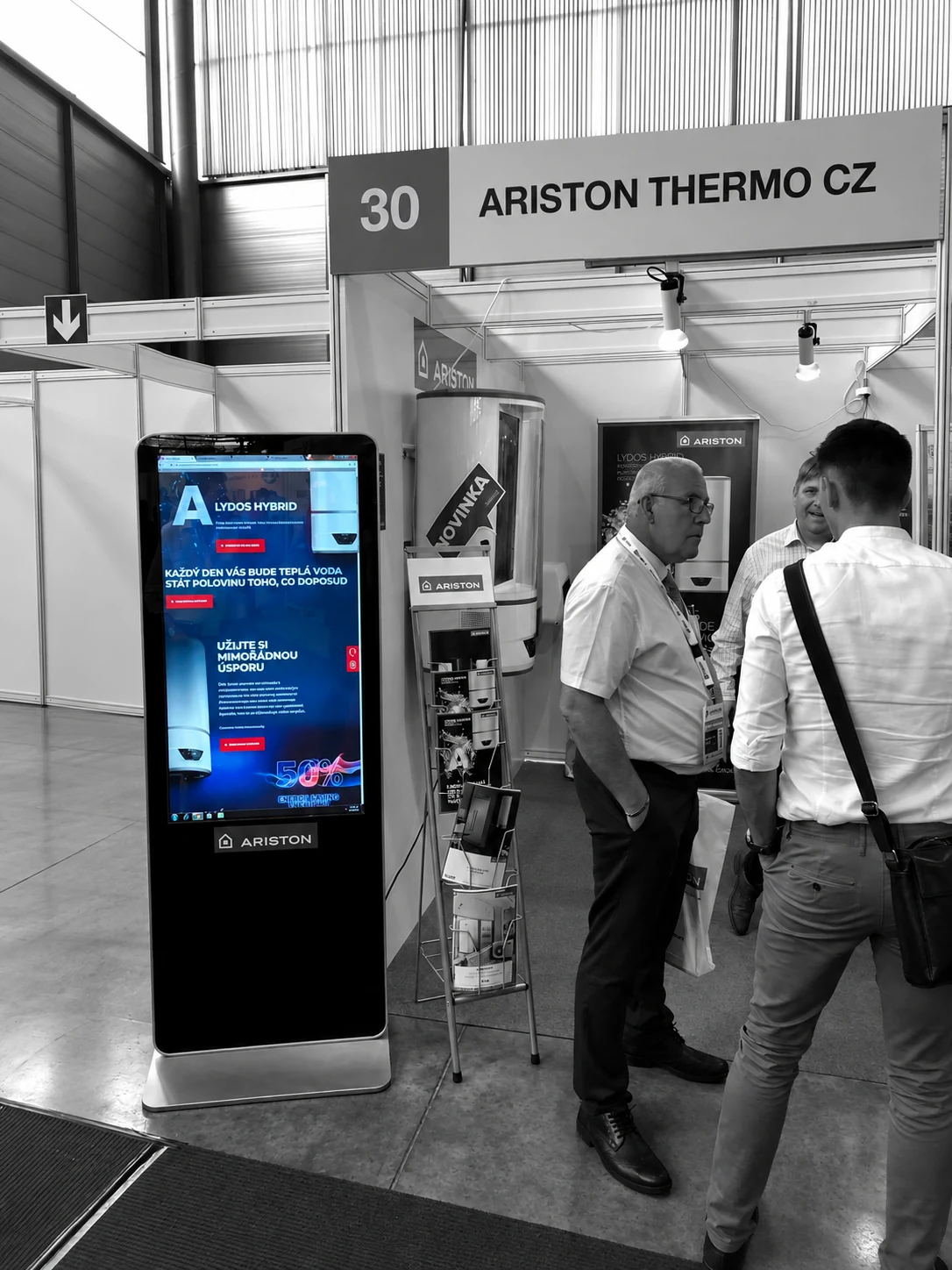 Ariston – Digitálny panel ako súčasť veľtržného stánku Ariston Thermo CZ.