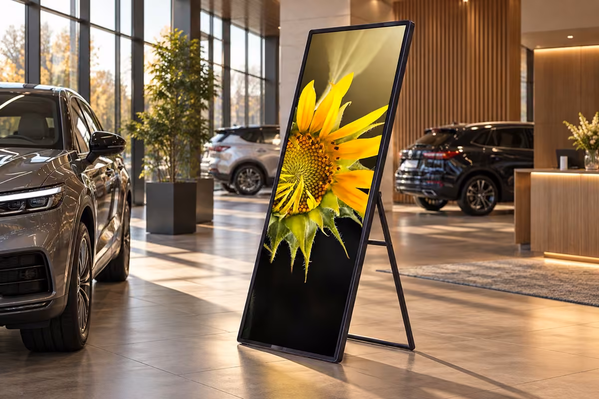 full-store-panel-led-75 — Automobilový showroom, ilustratívna vizualizácia